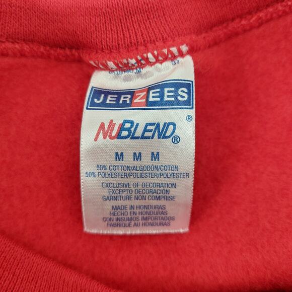 Jerzees Nublend Ugly Christmas Sweater Red Star Trek Size M - Picture 4 of 15